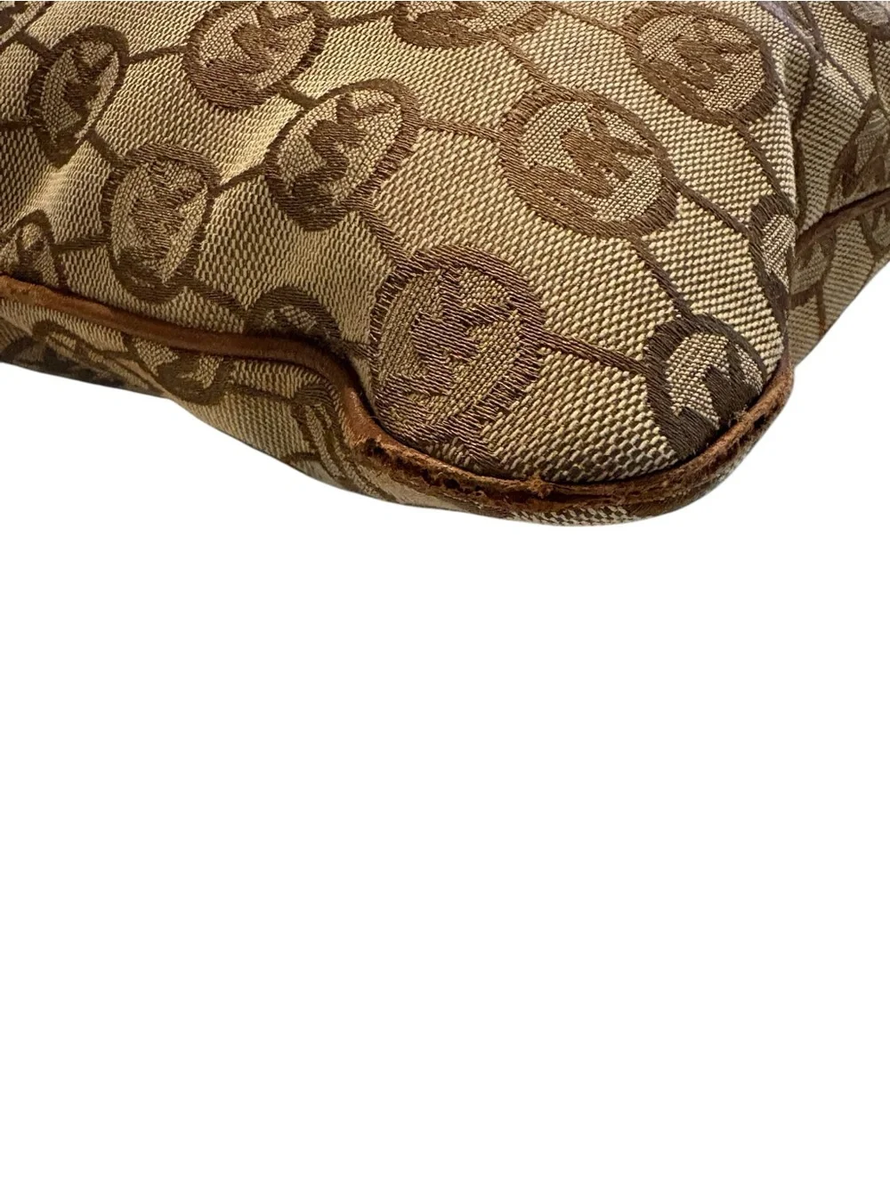Michael Kors Brown Logo Crossbody Messenger Bag